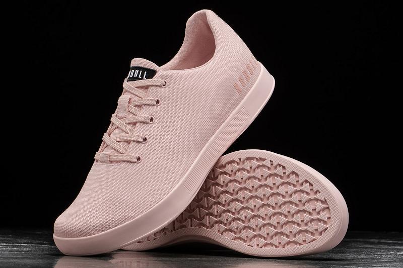 Pink Nobull Blush Canvas Men's Trainers | CA M1454Q